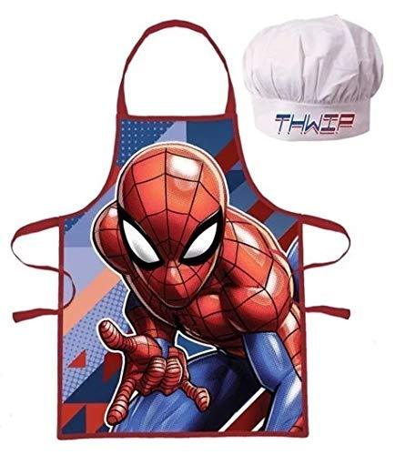 Palleon Spiderman Kinder Koch-Set Kochschürze und Kochmütze