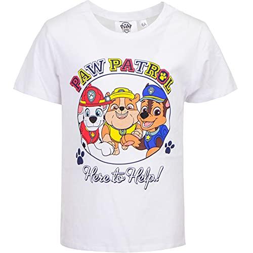 Paw Patrol Jungen T-Shirt | Kinder Kurzarm Shirt Weiß 2 98