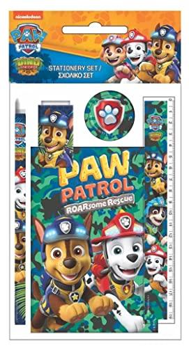 Paw Patrol Schreibset | Kinder Schreibwarenset | Stift, Lineal, Spitzer, Radiergummi - Palleon