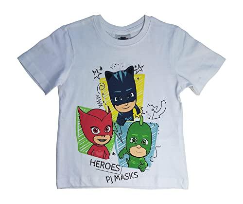 PJ Masks Jungen T-Shirt | Kinder Kurzarm Shirt Mehrfarbig 128
