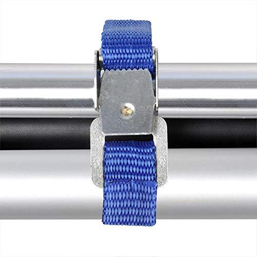 ProPlus 330285 Set Befestigungsriemchen mit Metallschnallen für Fahrradträger 4 Stück, blau